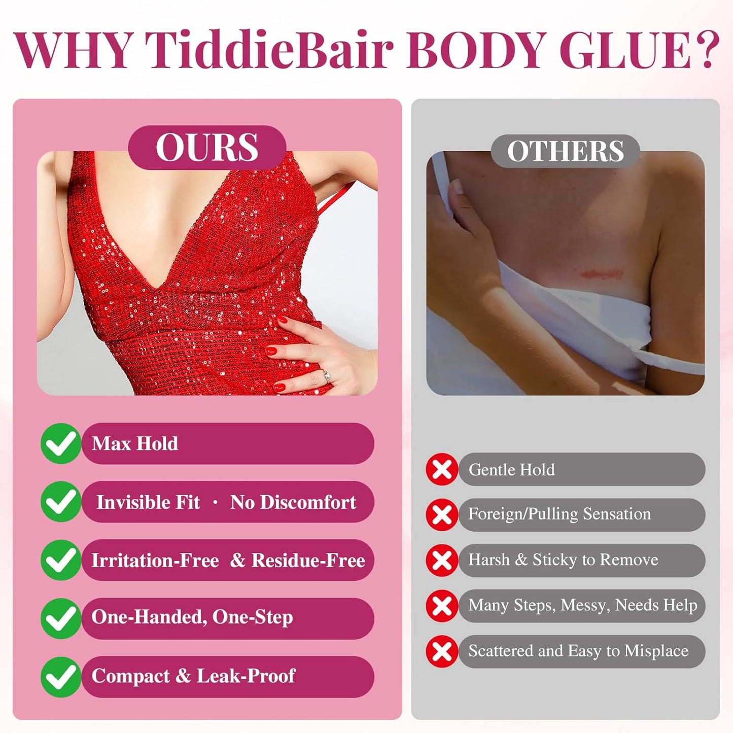 Body Glue for Clothes - 2-Pack 40ml Fabric Adhesive for Seamless Repairs