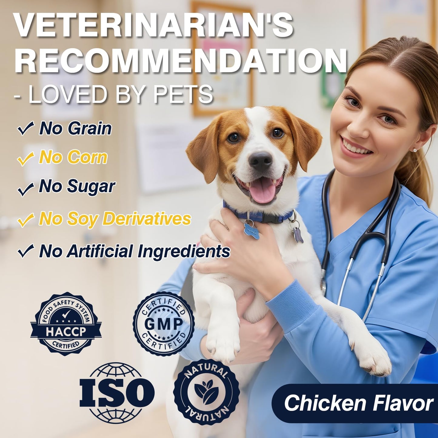 Hip and Joint Supplement for Dogs Dog Probiotics Glucosamine Chondroitin MSM Chew for Dog Arthritis Pain Relief Extend Joint Care, Probiotic for Digestive/Gut Health for Large/Small/Senior Breed Dogs
