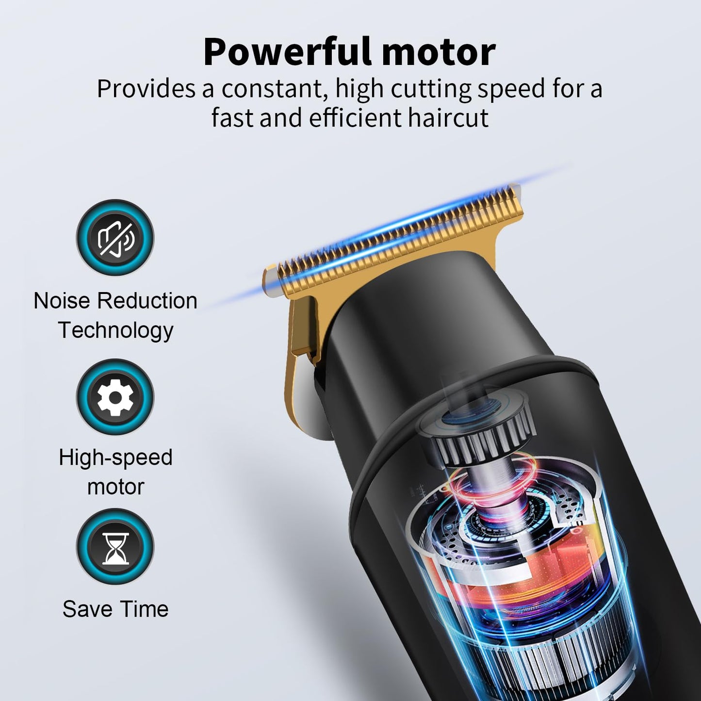 HIENA PRO Hair Trimmers for Men, Cordless Professional Electric Beard Trimmer with LCD Display, Facial T-Blade Trimmer and Grooming Tool, Gifts for Men(Black)