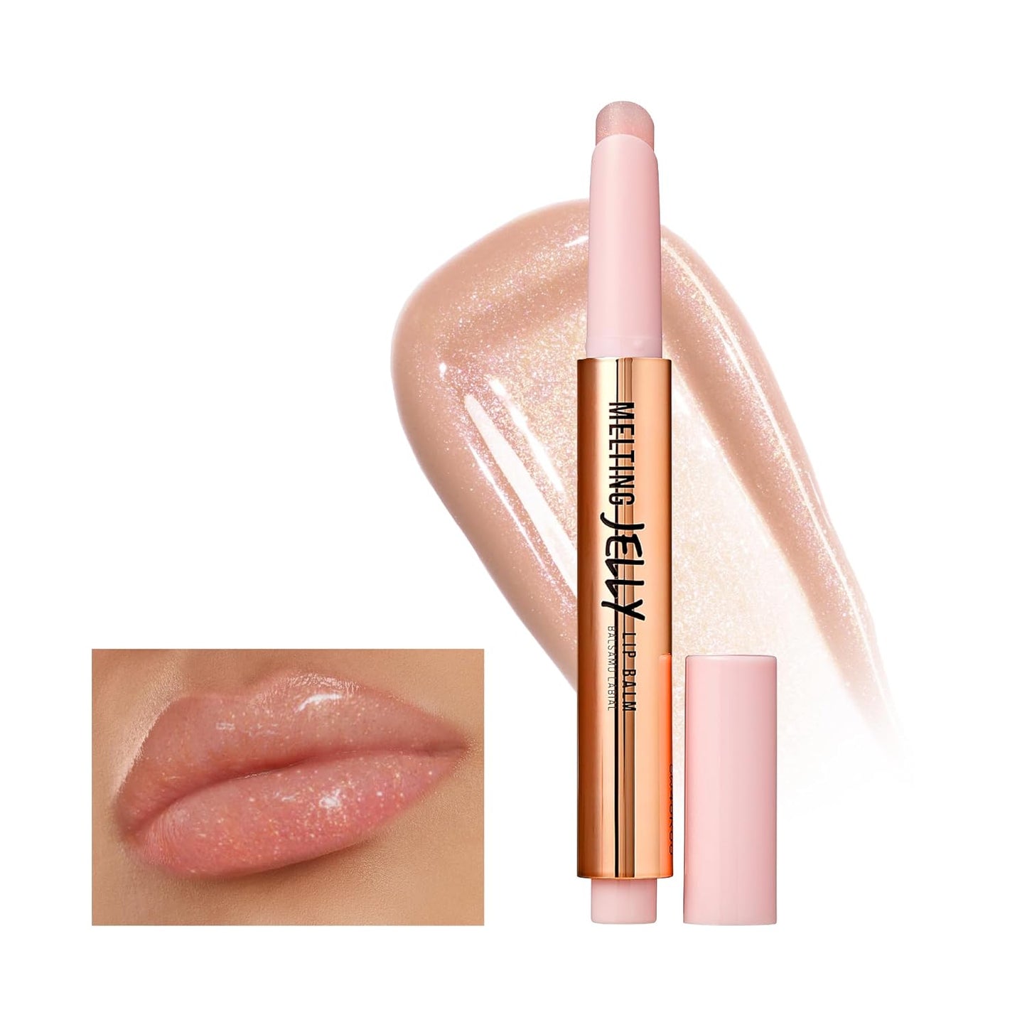 KISS NEW YORK Melting Jelly Lip Balm - High Shine, Moisturizing & Plumping Effect | Chili Mango Flavor
