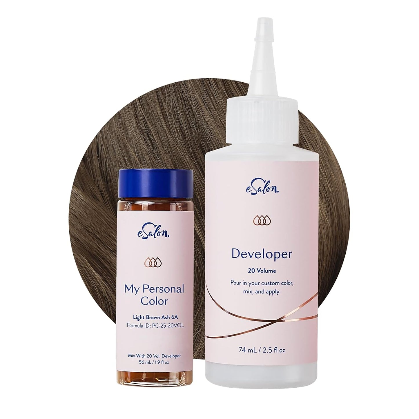 Permanent Hair Color Kit - Dark Blonde Copper Gold | Ammonia-Free Dye for 100% Gray Coverage