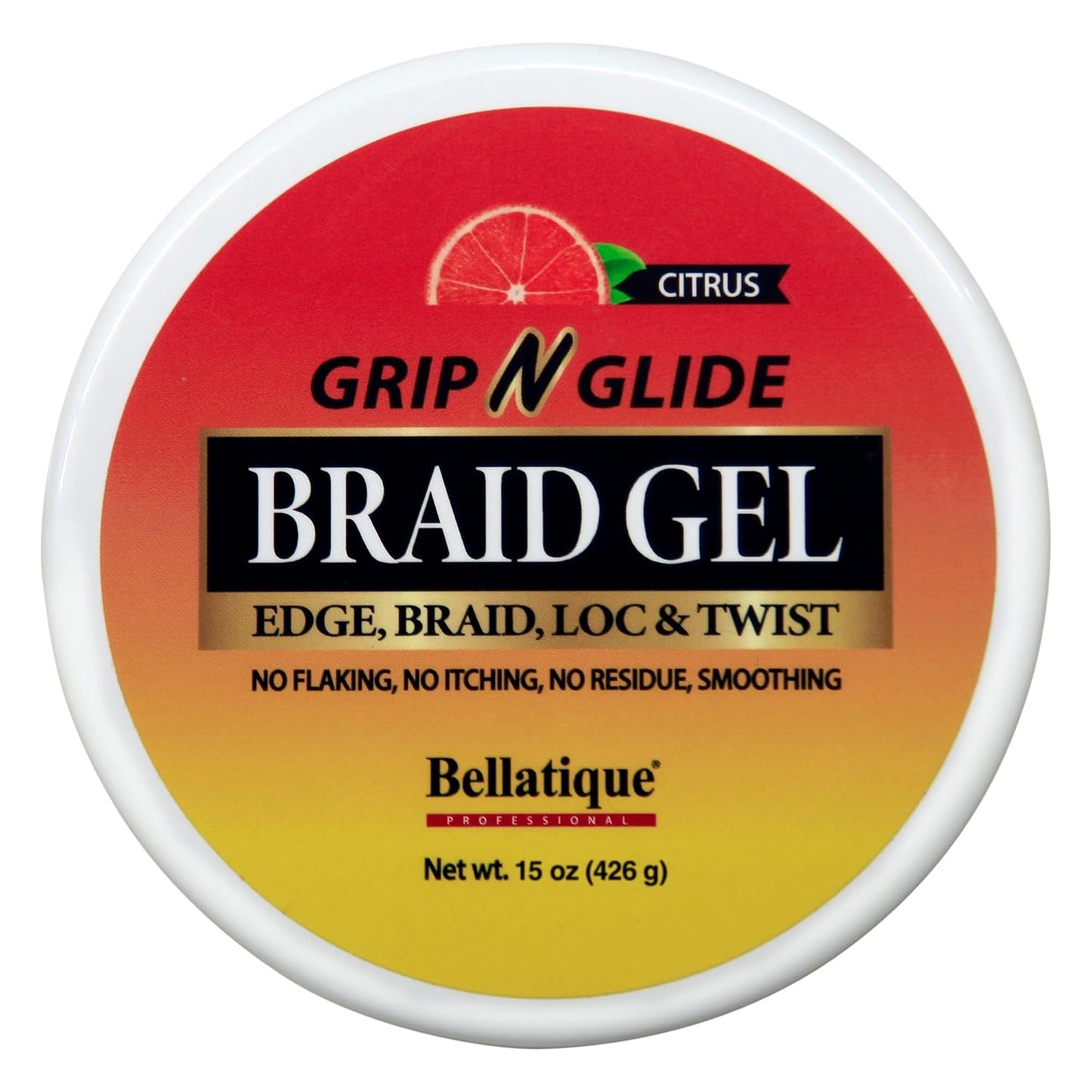 BELLATIQUE Grip N Glide Braiding Gel - Maximum Hold, No Flaking, Fast Drying | 15 oz