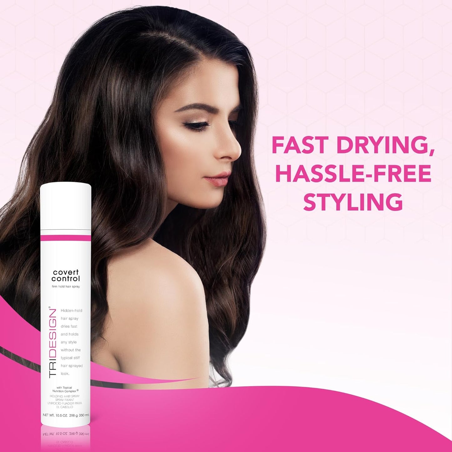 Covert Control Hairspray - Fast-Drying Strong Hold for Women & Men | 10.5 Oz