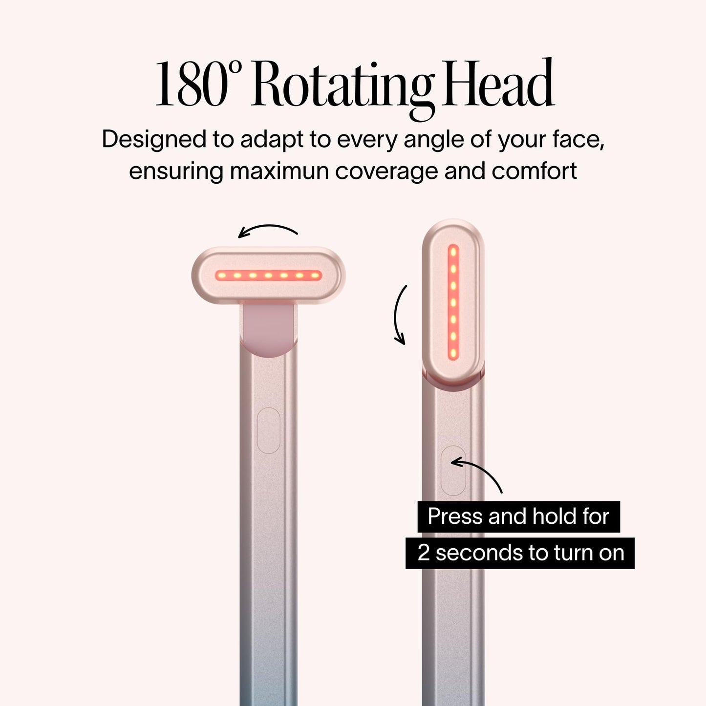 Solawave 4-in-1 Red Light Therapy Wand for Face & Neck | Beauty Device with Galvanic Current, Massager & Warmth | Anti-Aging, Wrinkle Reduction, Skin Tightening, Depuffing & Rejuvenation (Ombre)