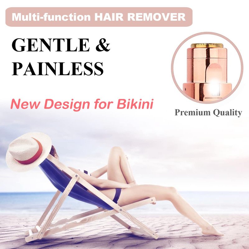 LAIKME Facial Hair Removal for Women, Mini Hair Remover, Electric Razor Shaver Portable Bikini Epilator for Lips, Chin, Armpit, Peach Fuzz, Fingers, Neck, Cheek and USB Rechargeable (White)