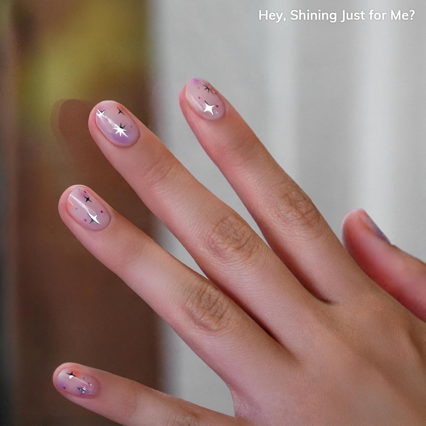 Semi Cured Gel Nail Strips - Easy Apply & Remove | Summer Aura Pink | 28 Strips, Prep Pads, Nail File & Stick