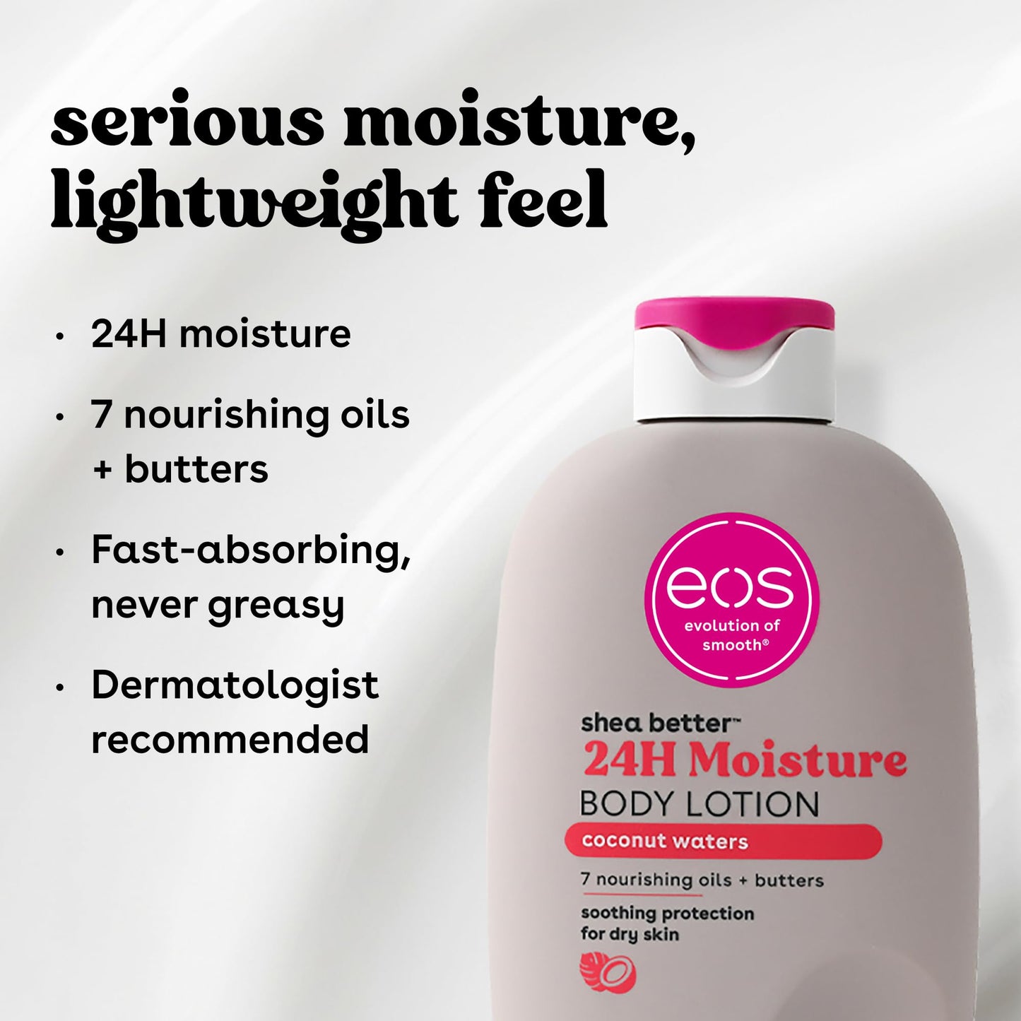 eos Shea Better Body Lotion Set- Vanilla Cashmere & Coconut Waters, 16 fl oz, 2-Pack