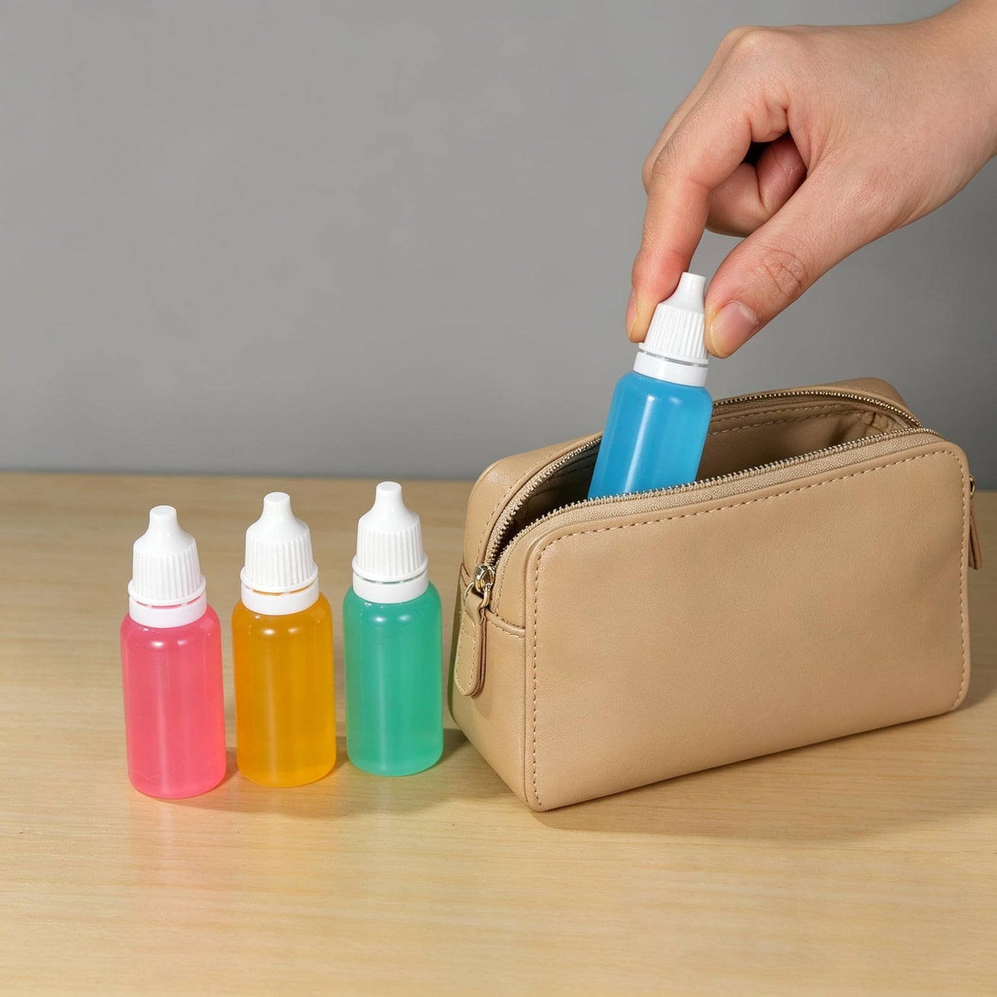 LIIAFUO 6 Pcs (5 Bottles + 1 Funnel) 15ml (0.5oz) Small Plastic Dropper Bottle,White Eye Liquid Dropper Bottles,Squeezable & Portable Travel Containers for Eye Drops,Personal Care,Beauty Products