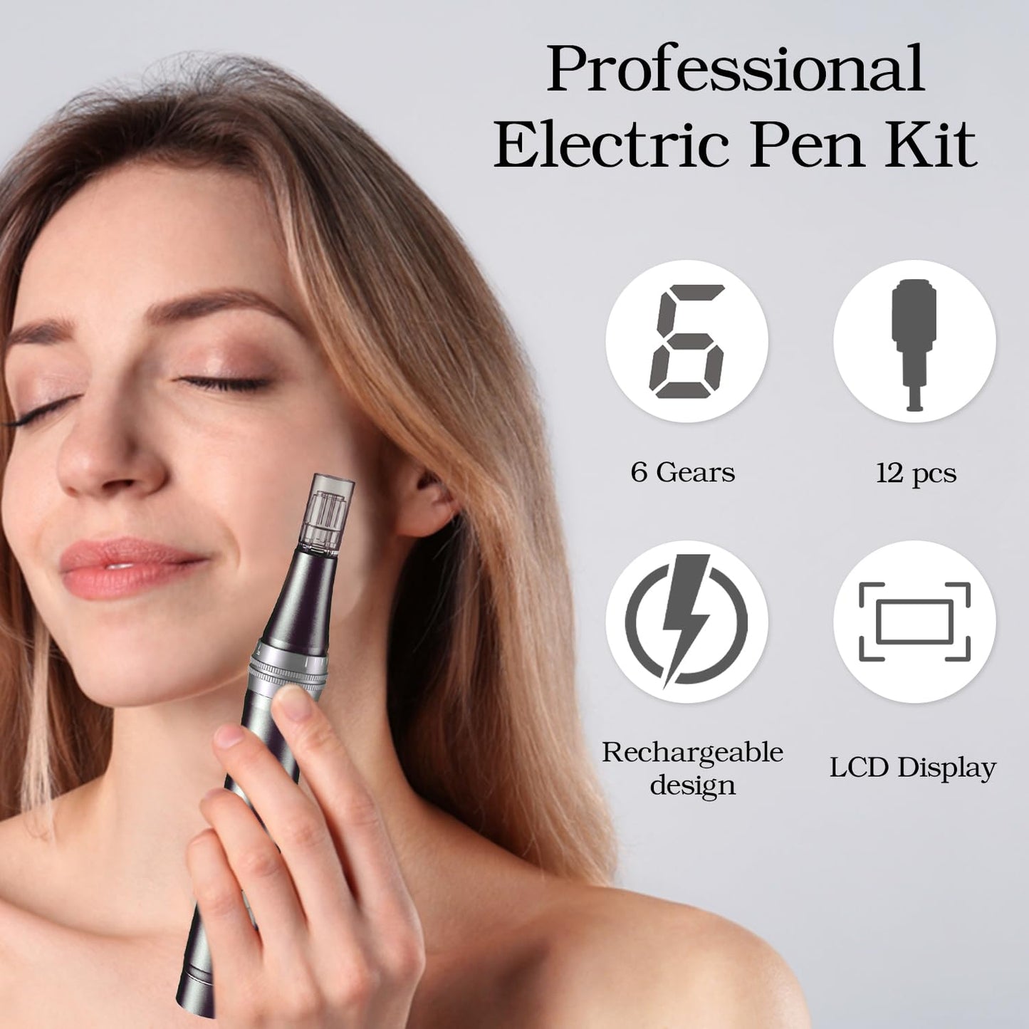 Microneedling Derma Roller Pen - 0.25mm Skin Care Tool for Home Use | Ideal for Men & Women