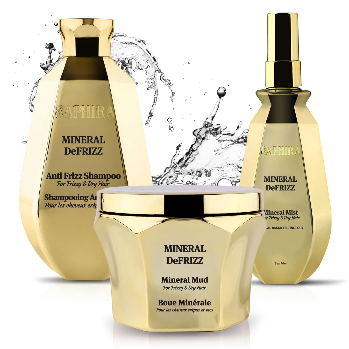 Mineral DeFrizz Kit (Shampoo, Mud, Mineral Mist)