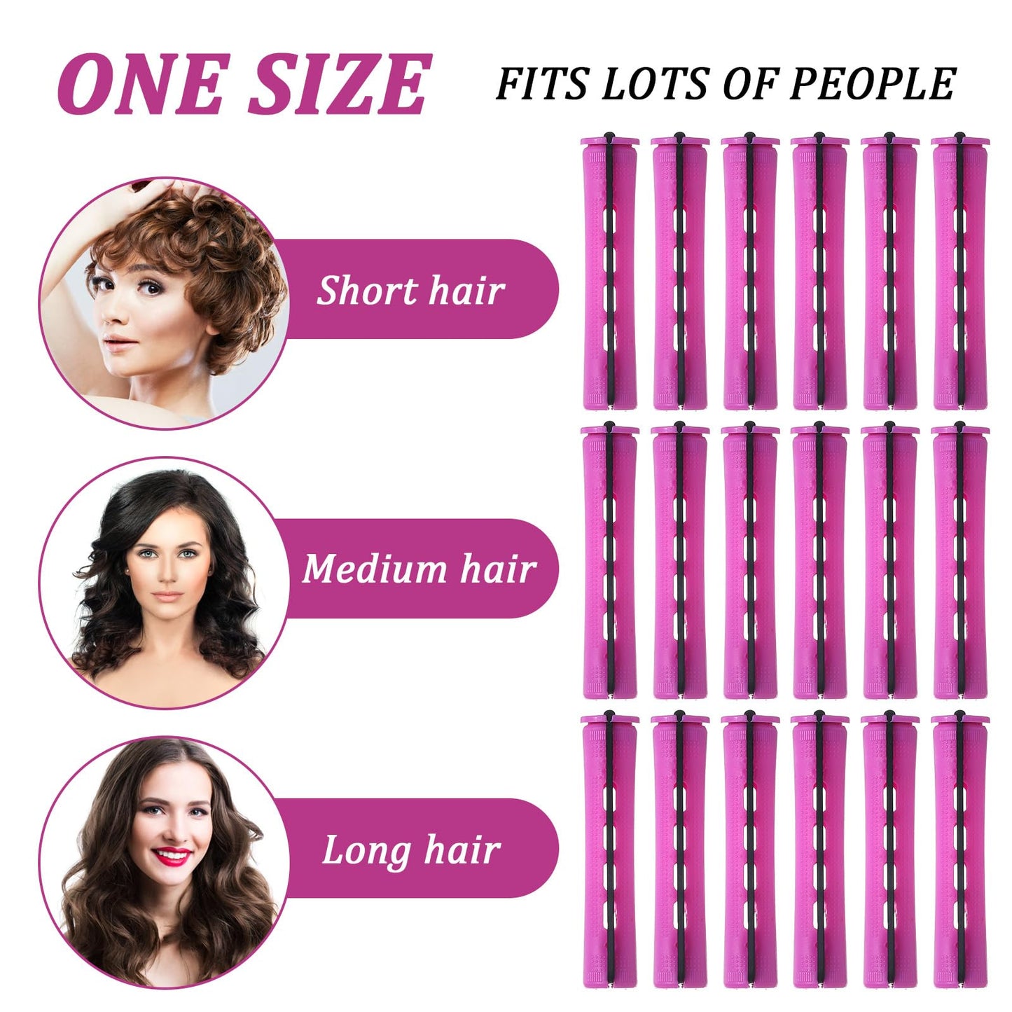 40Pcs Perm Rods, Women's Perm Rod Set For Long & Natural Hair, Plastic Cold Wave Rods Hair Rollers Curling Rod for Women DIY Hairdressing Tools