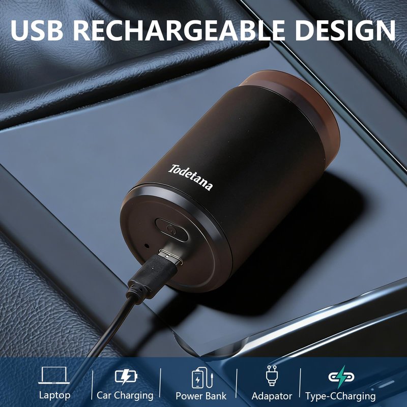 Todetana Mini Electric Shaver for Men, Small Face Shaver, Pocket Size Cordless Razor, Foil Shaver Body Hair Groomers, Wet & Dry Use, USB Rechargeable Compact Beard Trimmer for Travel, Car & Home