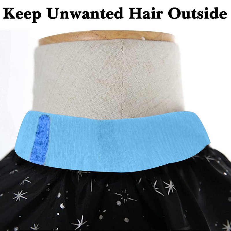 Barber Blue Disposable & Flexible Paper Neck Strips for Salon Hair Cutting & Styling - 5 Rolls, 500 Strips, Water-Resistant and Self-Adhering