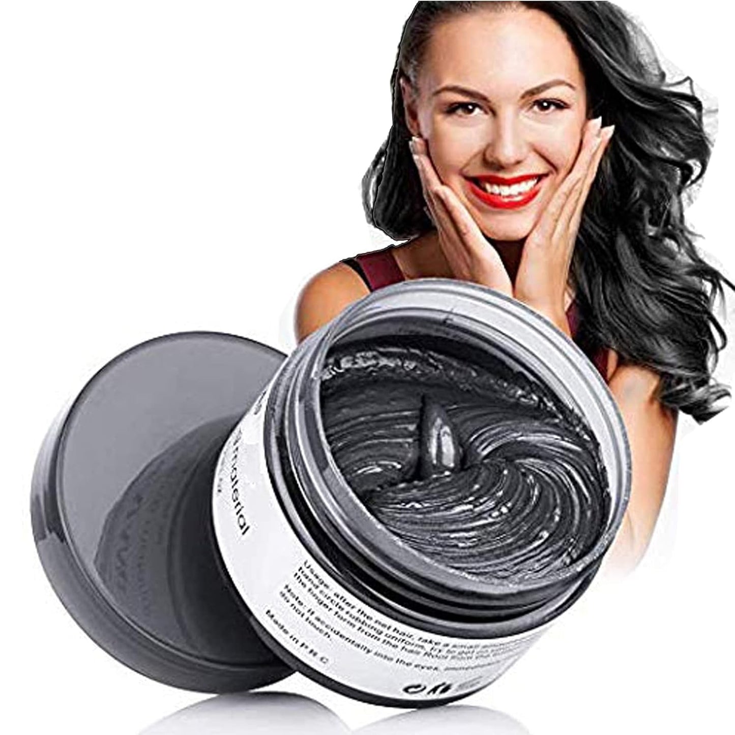 Black Temporary Hair Color Spray - Natural Wax for Cosplay & Halloween | 1 Pack