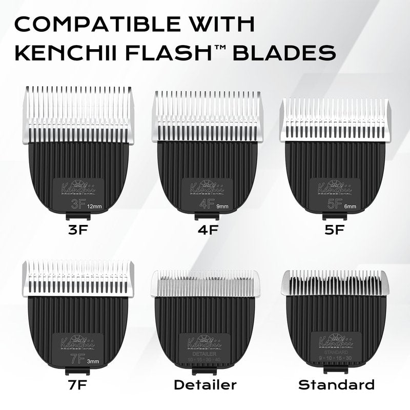 Kenchii Flash Dog Clippers for Grooming 4-in-1 Digital Cordless Cat & Dog Grooming Clipper for Pet Care, Precision Pet Grooming Trim, Shape, and Style Effortlessly, White