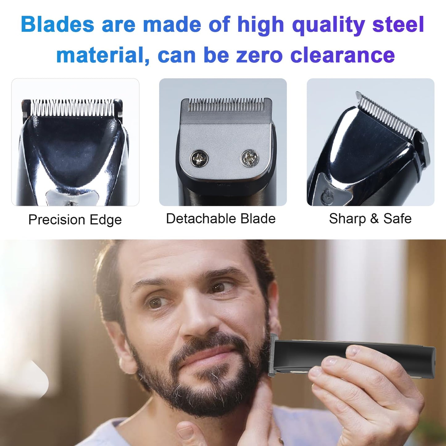 59300 Stainless Steel Replacement Detachable 30mm Standard Blade Compatible with WHAL All in One Lithium Ion Trimmer 9864.9864SS.9686.9818A.9854L.9876L.9854.WSS3L.SS2L etc