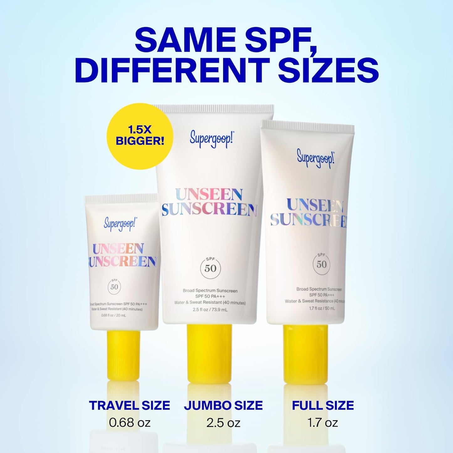 Supergoop! Unseen Sunscreen - Clear Invisible Face Sunscreen & Makeup Primer | Oil-Free, Weightless, All Skin Types