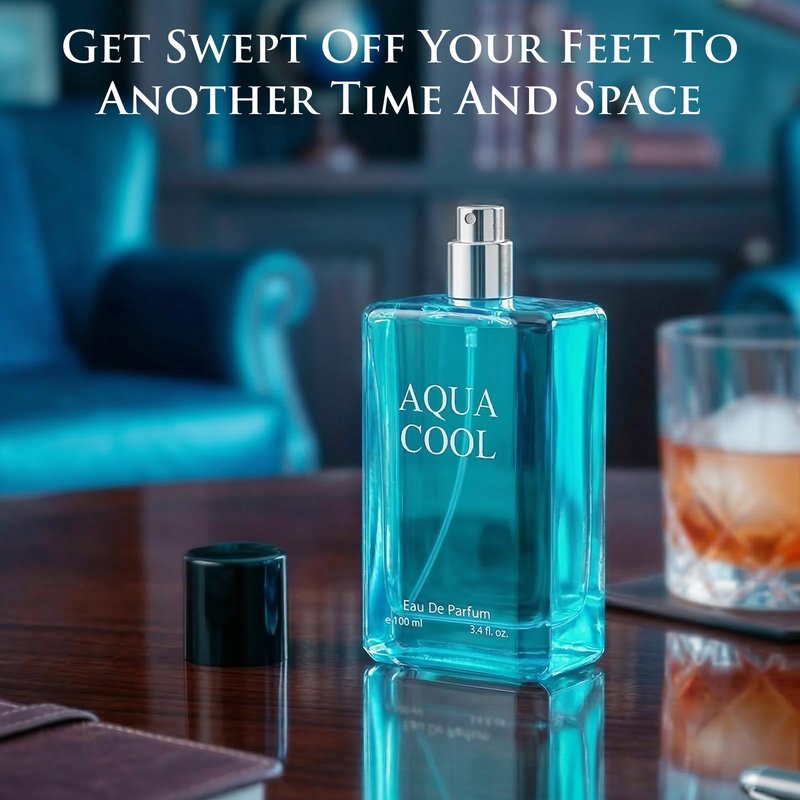 URBAN COLLECTION Aqua Cool Cologne for Men, Fresh Aquatic Ocean Scent Eau de Toilette, Long Lasting Fragrance with Mint Lavender Sandalwood, Body Spray 3.4 oz / 100ml