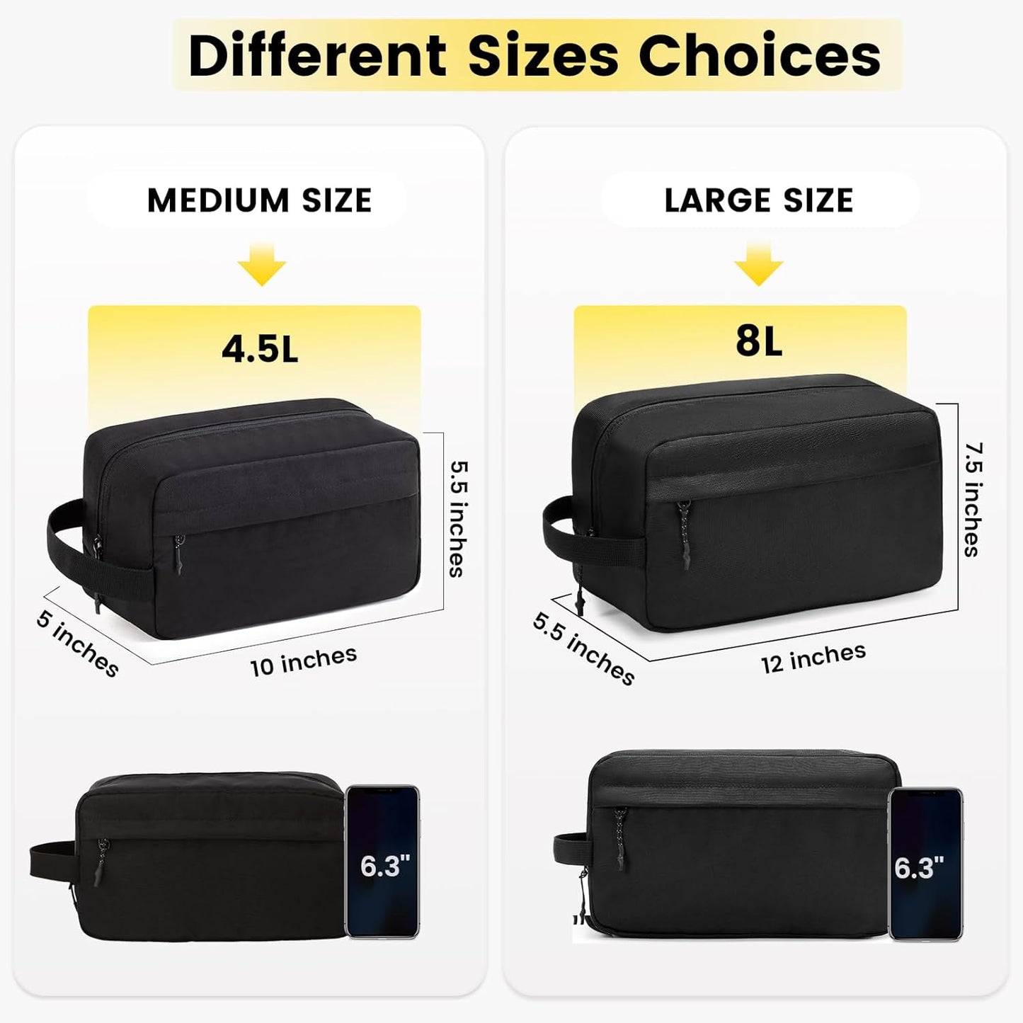 Travel Toiletry Bag for Men - Water-Resistant Hanging Organizer | Perfect for Toiletries & Accessories
