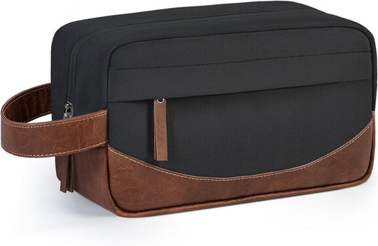 Travel Toiletry Bag - Water Resistant Hanging Organizer for Men | Large Capacity, Black Medium