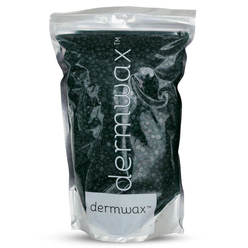 Dermwax Emerald Ocean Hard Wax Beads – Strong Grip Hard Wax for Coarse & Stubborn Hair – Flexible Low Temp Hair Removal Wax for Full Body Waxing – Professional Wax Beads for Sensitive Skin