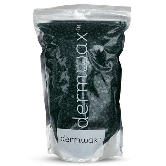 Dermwax Emerald Ocean Hard Wax Beads – Strong Grip Hard Wax for Coarse & Stubborn Hair – Flexible Low Temp Hair Removal Wax for Full Body Waxing – Professional Wax Beads for Sensitive Skin