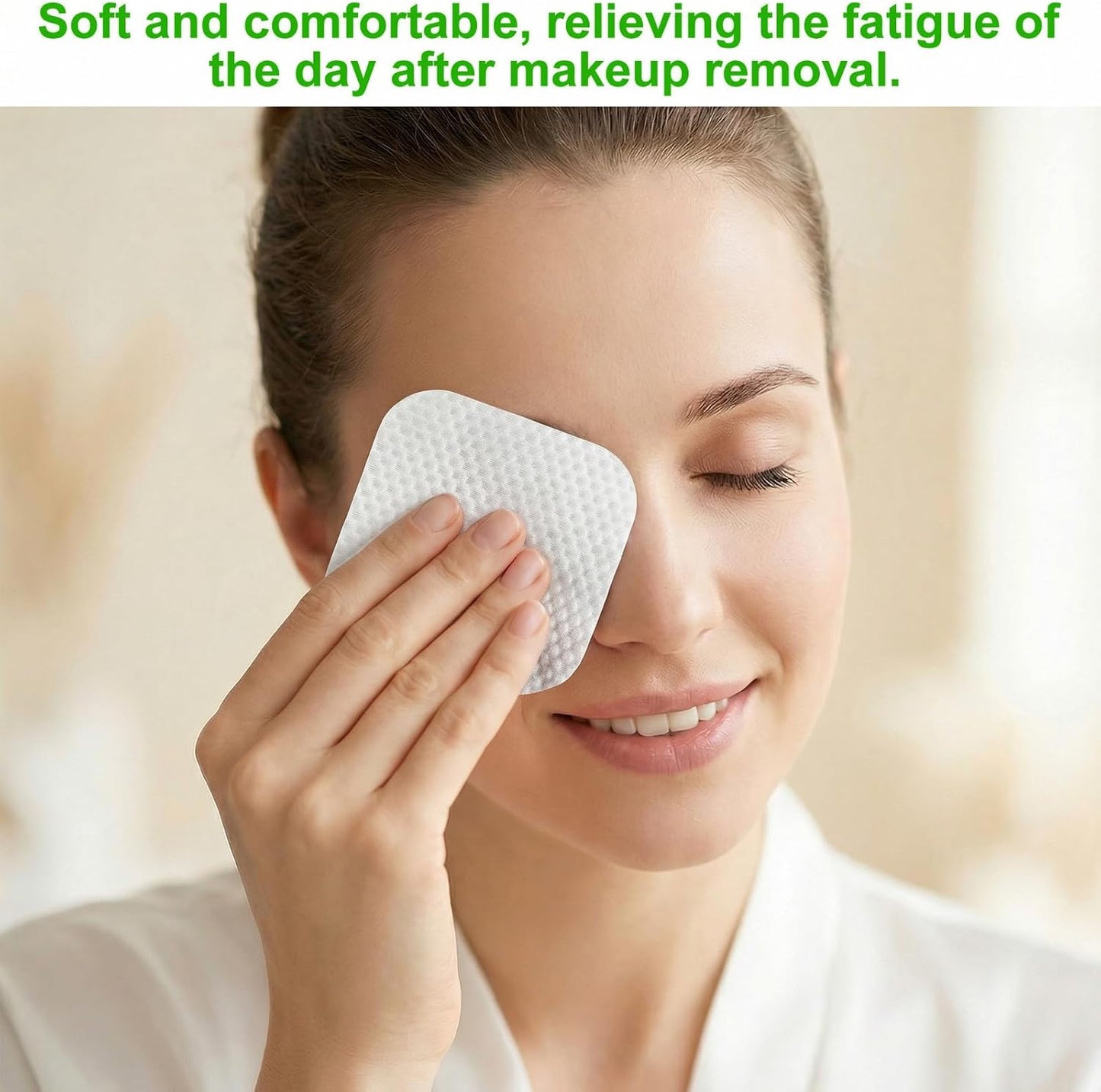 Large Square Cotton Pads - 150 Pcs Lint-Free Makeup Removal & Cleansing | 3.14" Soft Cotton Pads for Face Use