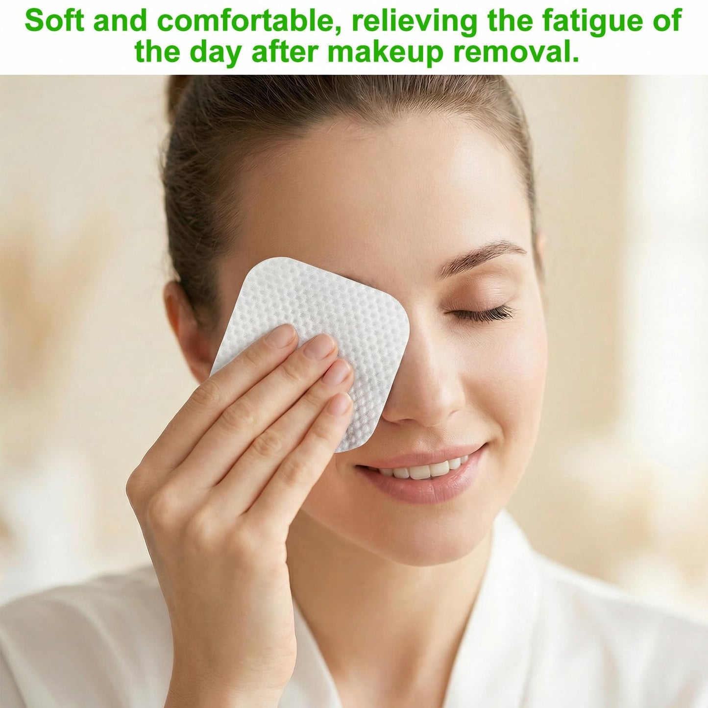150 Pcs Large Square Cotton Pads for Face, 3.14" Lint-Free Soft Cotton Pads for Makeup Removal, Nail Polish, Cleansing Face and Toner Application Use Wet or Dry
