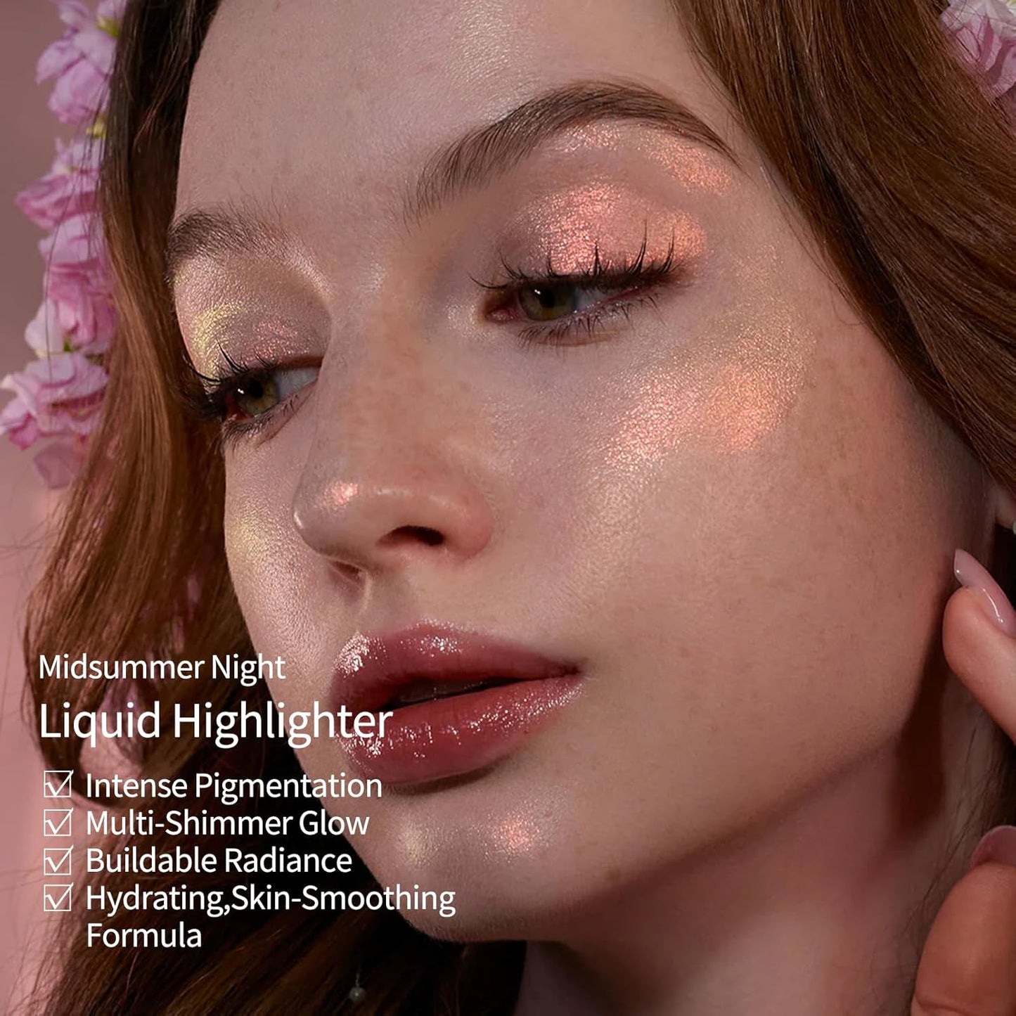 Midsummer Fairytales Liquid Highlighter & Eyeshadow - Multichrome Pearlescent Illuminator for All Skin Tones | 03 Pixie Dream
