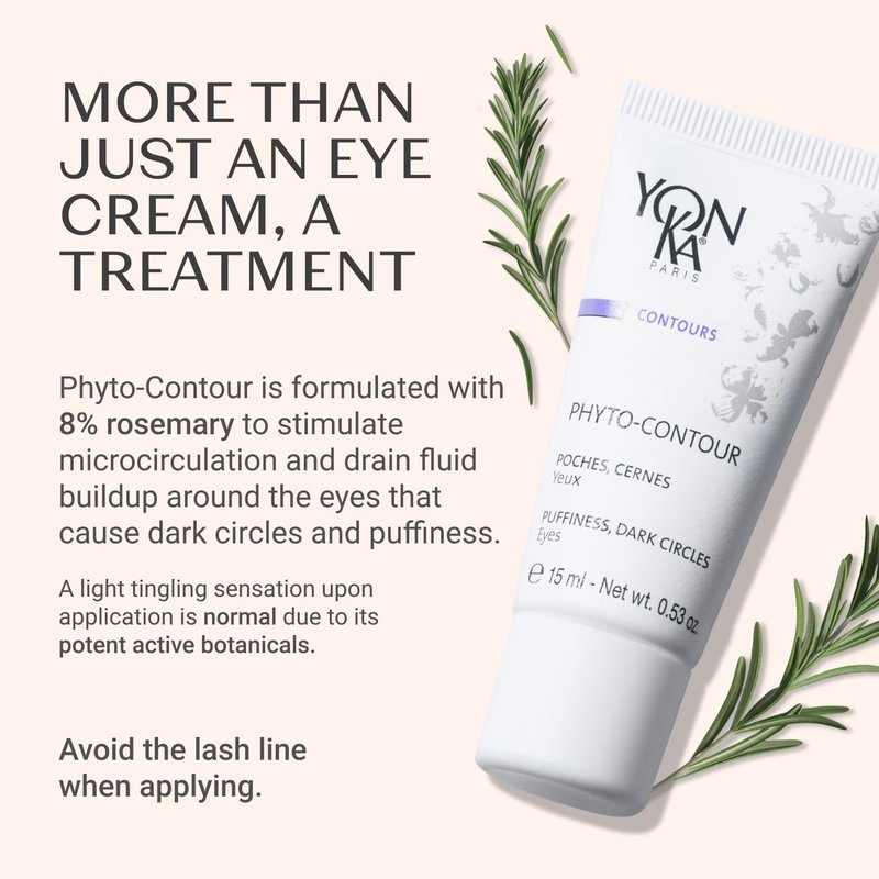 Yon-Ka Phyto-Contour | Anti-Aging Eye Cream with Rosemary Extract | Reduces Puffiness & Dark Circles | For All Skin Types and Paraben-Free | 0.5 fl oz