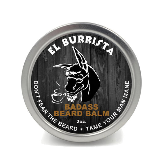 Badass Beard Care Beard Balm For Men - El Burrista Scent, 2 Ounce - Natural Ingredients, Soften Hair, Hydrate Skin to Get Rid of Itch and Dandruff, Promote Healthy Growth