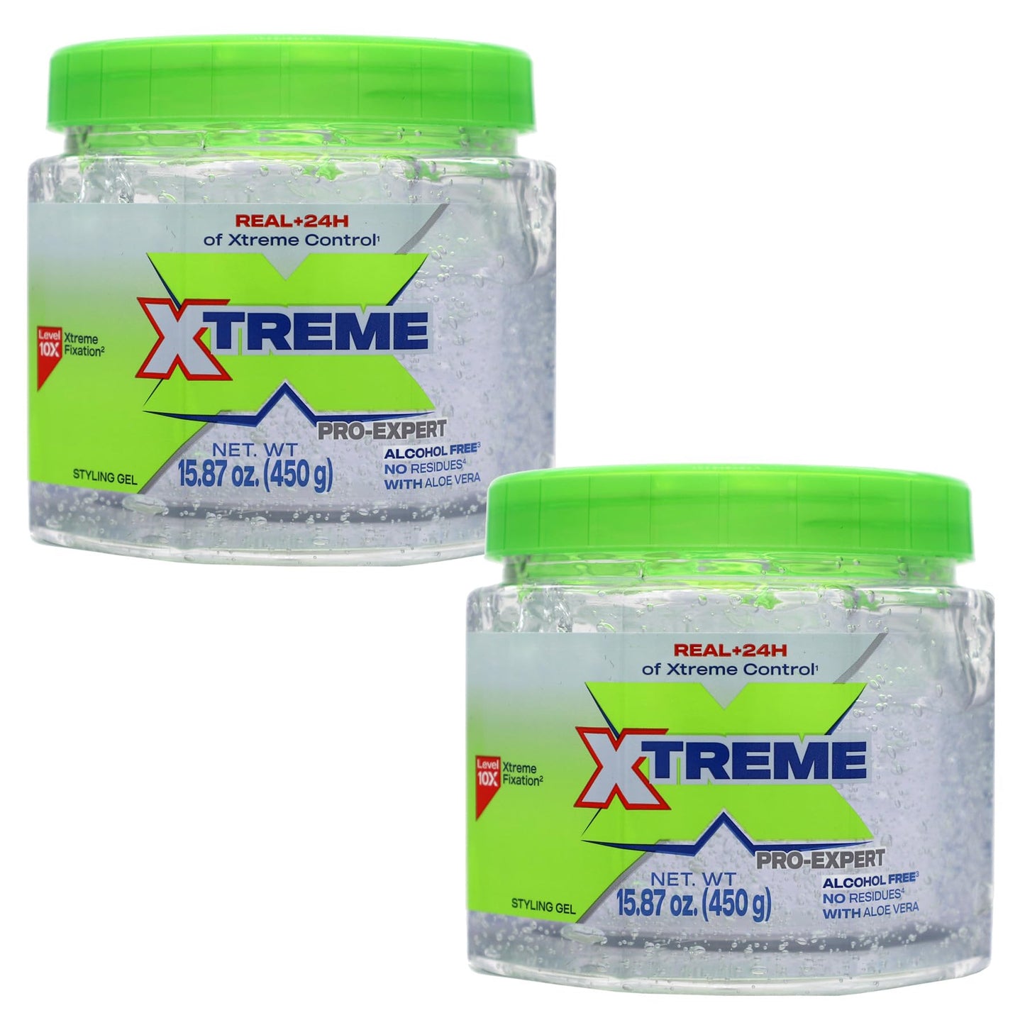 Xtreme Pro-Expert Clear Styling Hair Gel, 15.87 Oz, Pack of 2