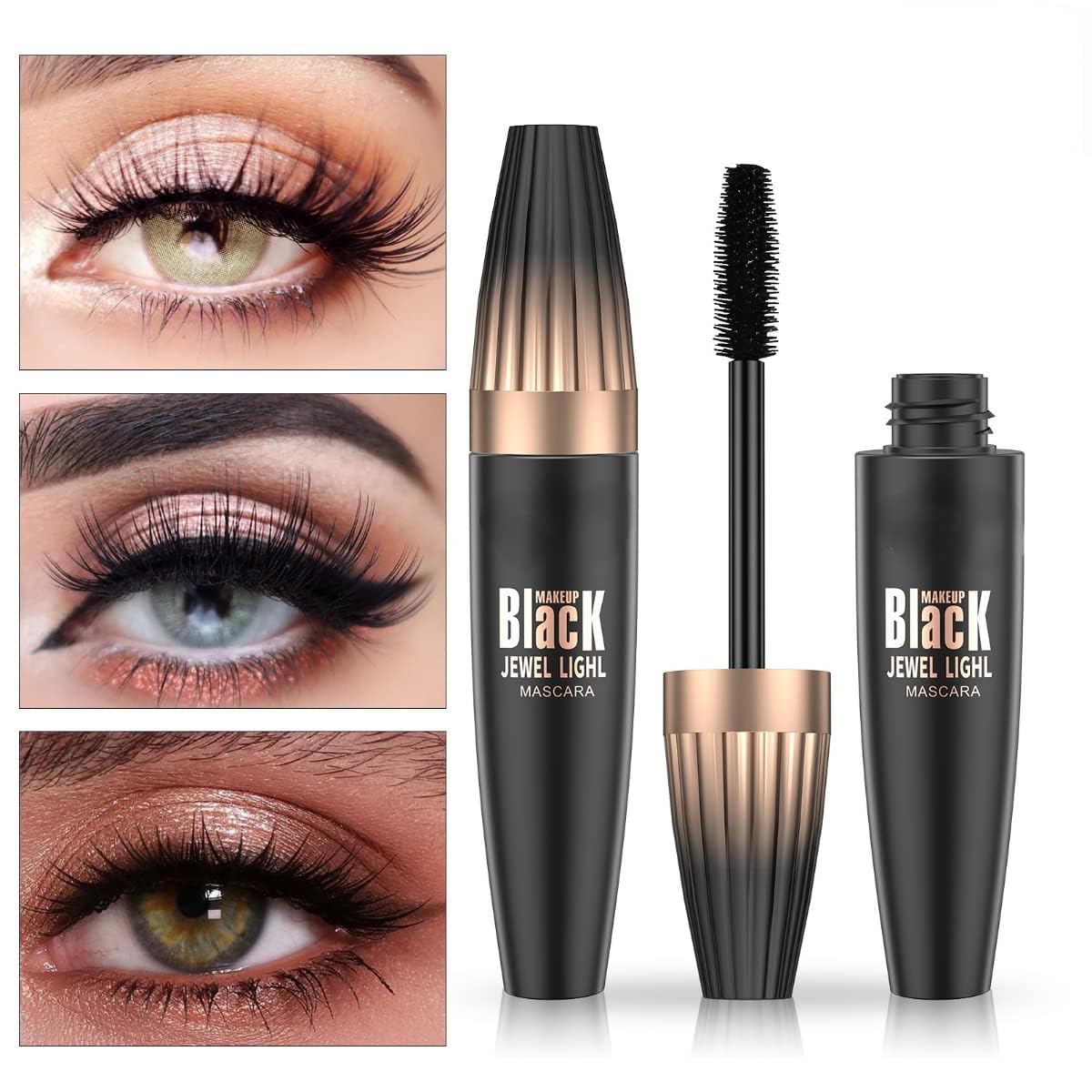 2PCS MY lash Mascara 4D Silk Fiber Mascara Waterproof mascara black volume and length for Long, Full lashes that Last All Day