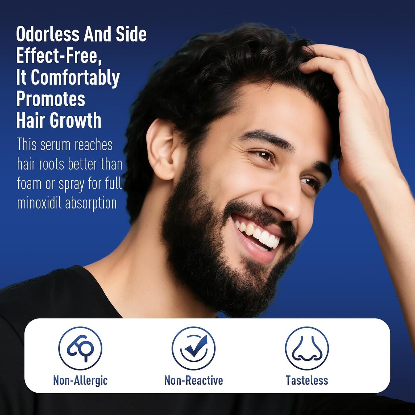 Minoxidil Hair Growth Treatment with Biotin - Thicker, Fuller Hair & Beard | 2 Pack, 4 Oz Each