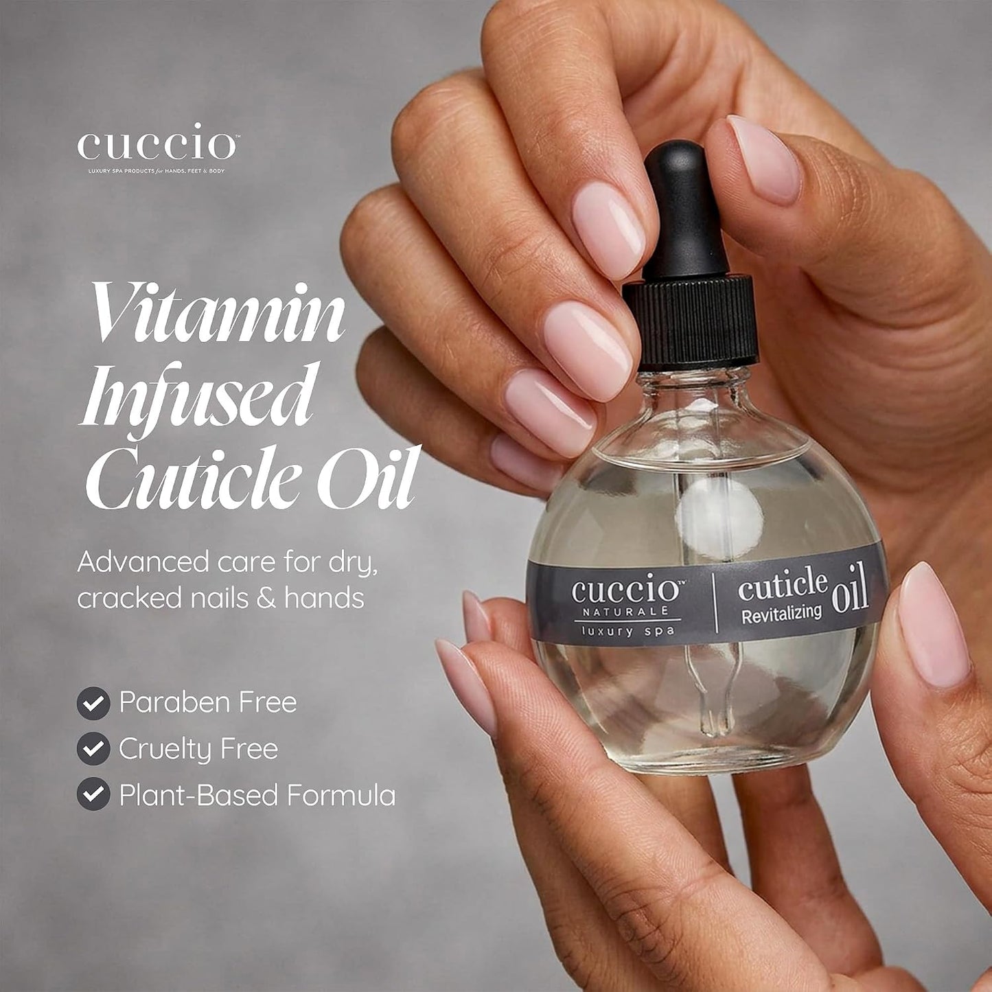 Cuccio Naturale Revitalizing Cuticle Oil - Lightweight Hydrating Nail & Cuticle Conditioner | 2.30 Fl Oz