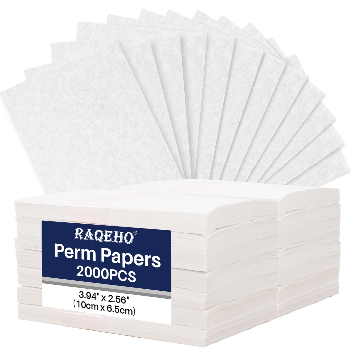 RAQEHO 2000Pcs Perm Papers - Professional Ultra-Thin Perm Solution Hair Wrap Paper, Helps Even Curl Perm End Papers for Perm Rods, Chemical Resistant Perm Hair Wrapping Paper for Short Hair