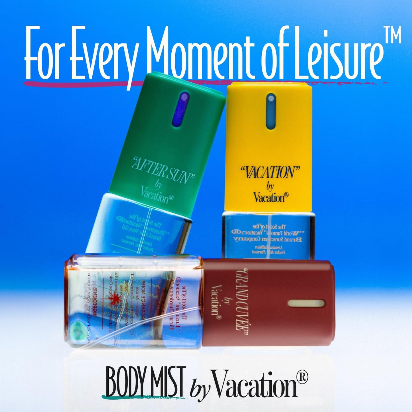 VACATION Body Mist Collector's Set, 3 Pack, 3 Fluid Ounces Each - Perfume Gift Set for Women, Coconut, Aloe and Argan Scents, Hair and Body Spray, Summer Fragrance