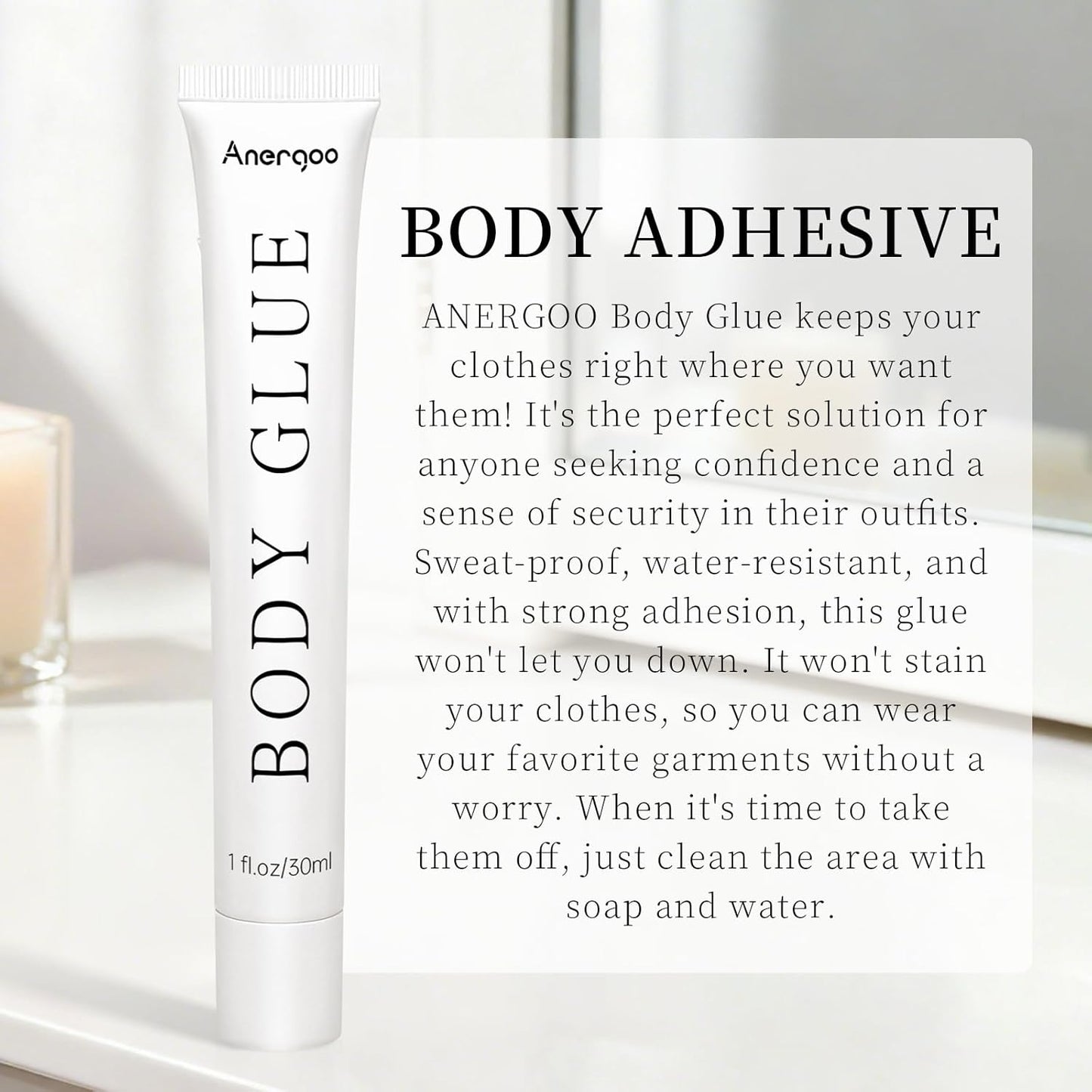 Body Glue for Clothes - Liquid Fashion Tape for Women | Sweat-Resistant Adhesive Strength