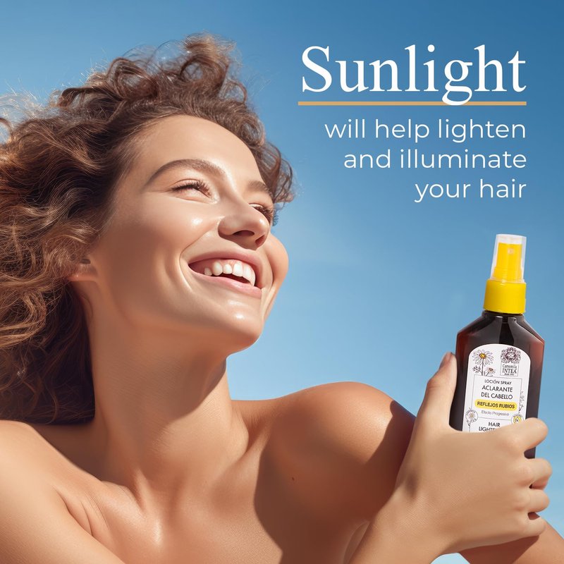 Natural Blonde Highlights Hair Lightener Spray - Chamomile Extract, 3.4 Oz | Hair Care Solution