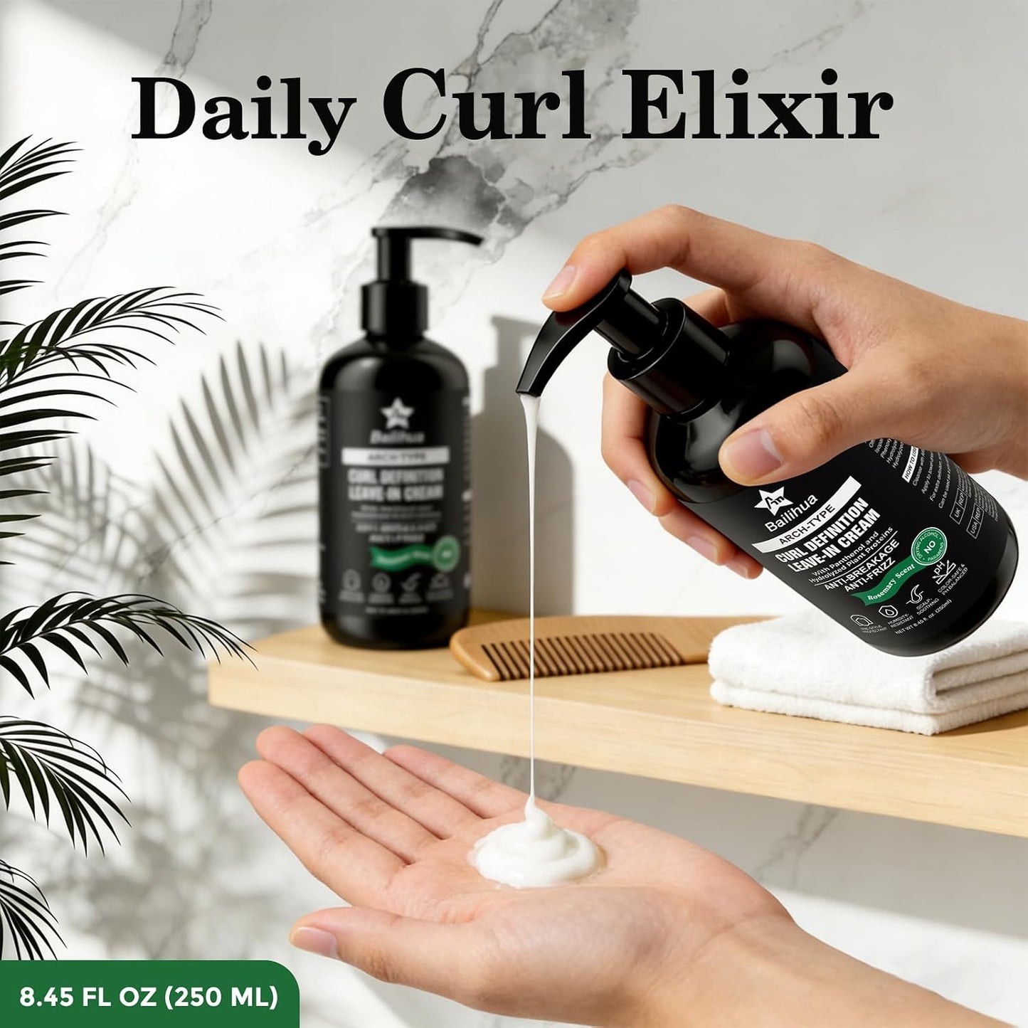 Curl Defining Cream for Men - Lightweight Shea Butter & Argan Oil Formula for Curly & Wavy Hair | 250ml