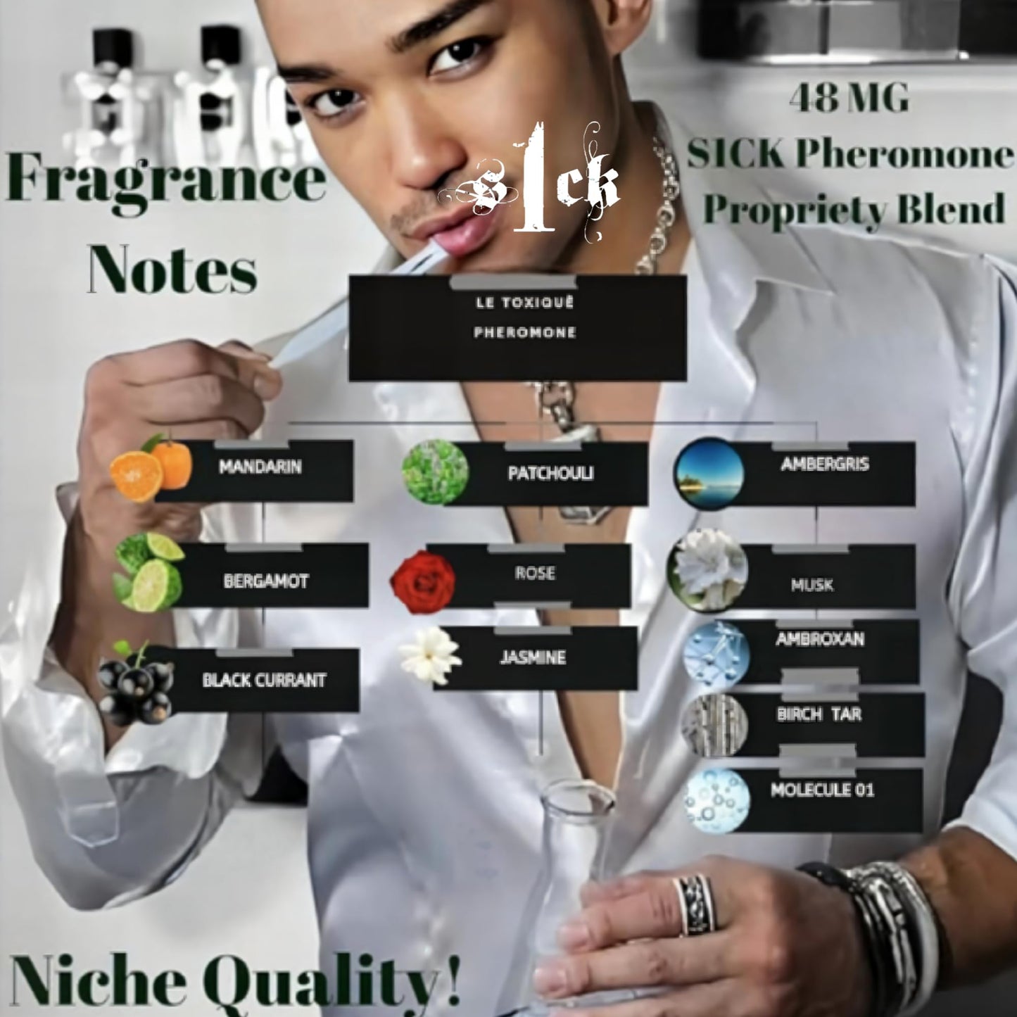 Jonny Truelove S1CK - Le Toxique Pheromone-Infused Cologne for Men Raw Pheromone Cologne Attraction Lasting Spray USA-Made Bold Strength Scent for Him