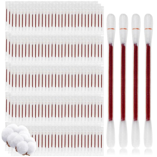 Iodine Cotton Swabs - Individually Wrapped Medical Iodophor Swabsticks | First Aid Kits for Nasal & Ear Care (200 Pack, White)