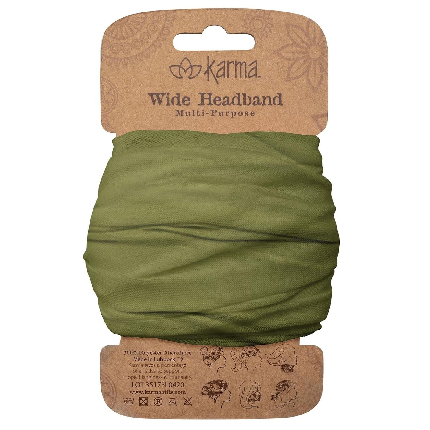 Floral Headband for Women - Teal/Apricot Split Design | Wide Fabric & Stretchy Hair Scarf