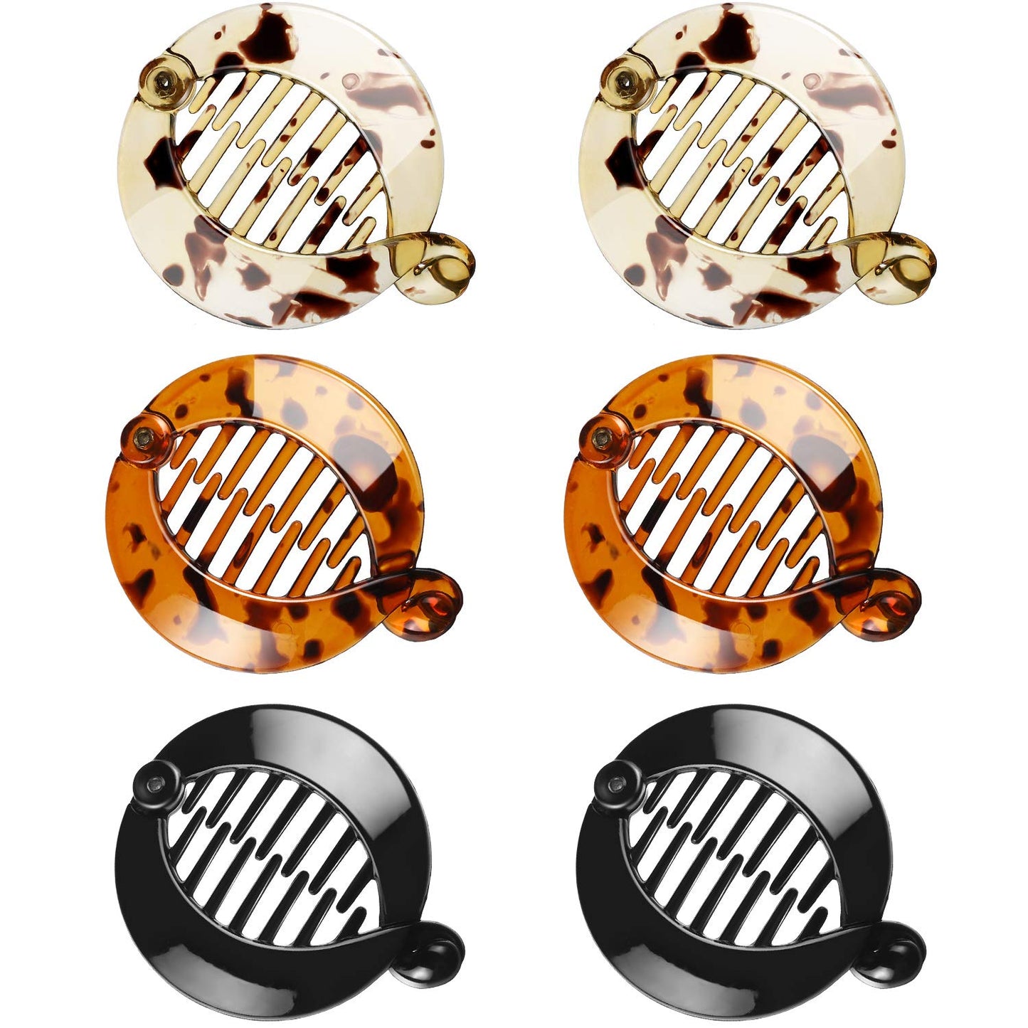 WILLBOND 6-Piece Banana Hair Clips Set | Fishtail Resin Combs for Women’s Hair Styling