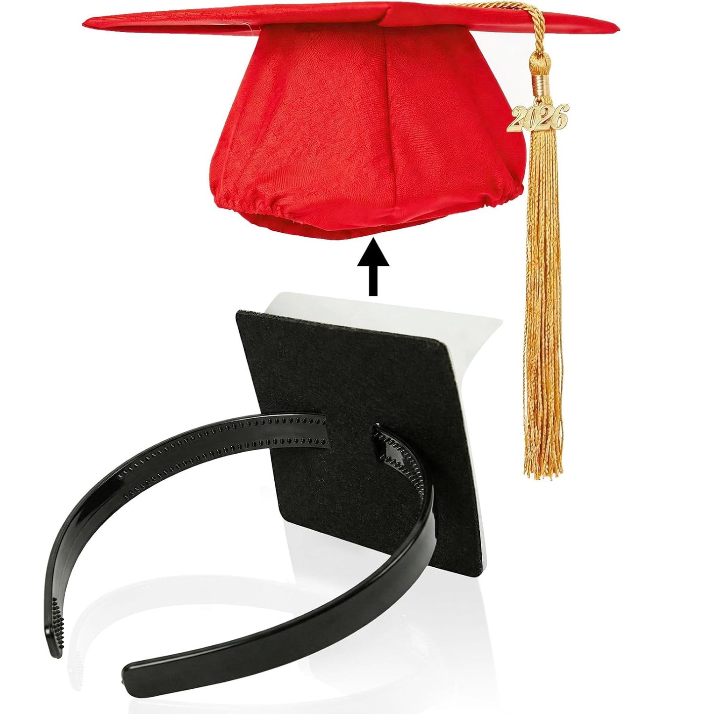 Graduation Cap Headband - Anti-Slip Insert for Secure Fit | Pack of 2, Clear