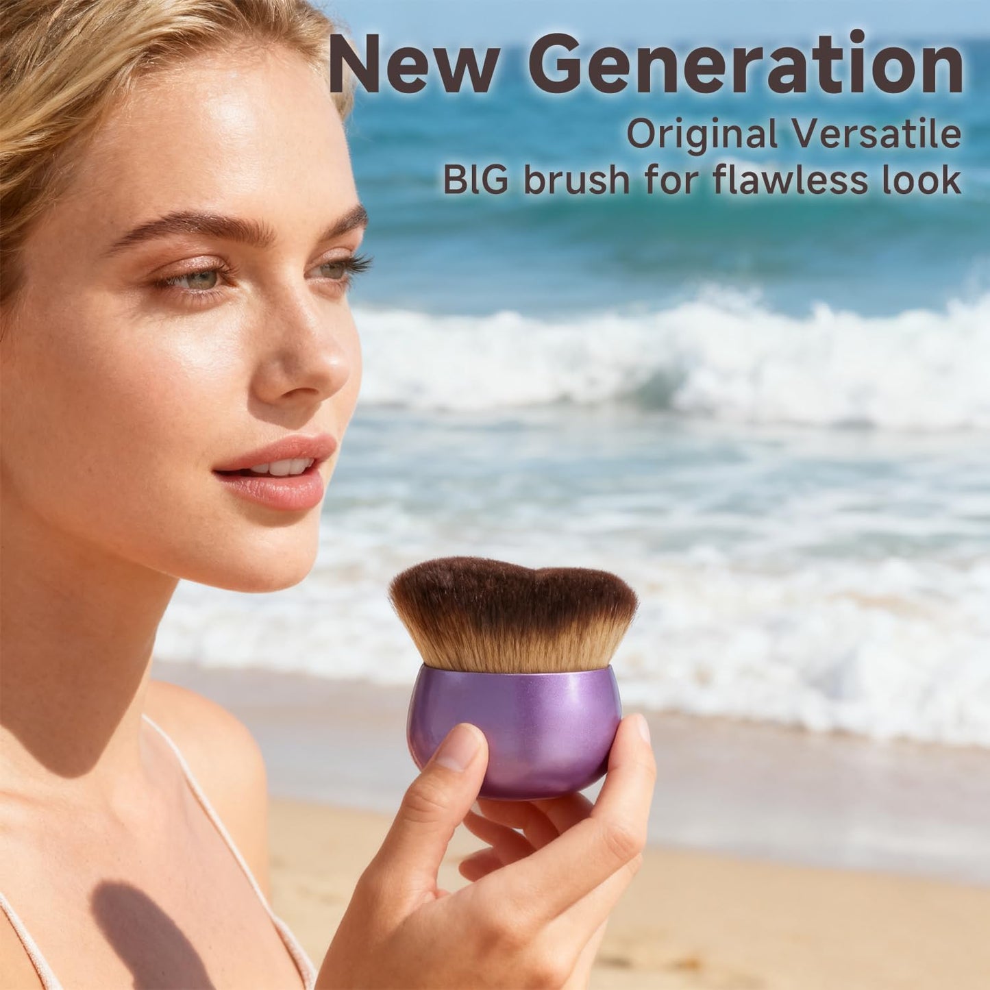 Extra Large Body Makeup Brush - Blend & Blur Self Tanner & Bronzer Applicator | Purple Gift Box