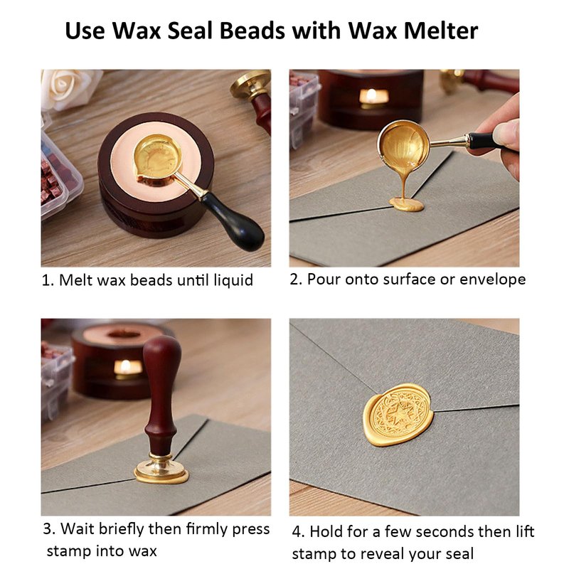 250pcs Wax Seal Beads Pine Green, Andotopee Premium Sealing Wax Beads for Stamp Seals, Octagon Metallic Seal Stamp Pellets Refill Pack for Wedding Invitation, Letter Envelope, Scrapbook DIY Crafts
