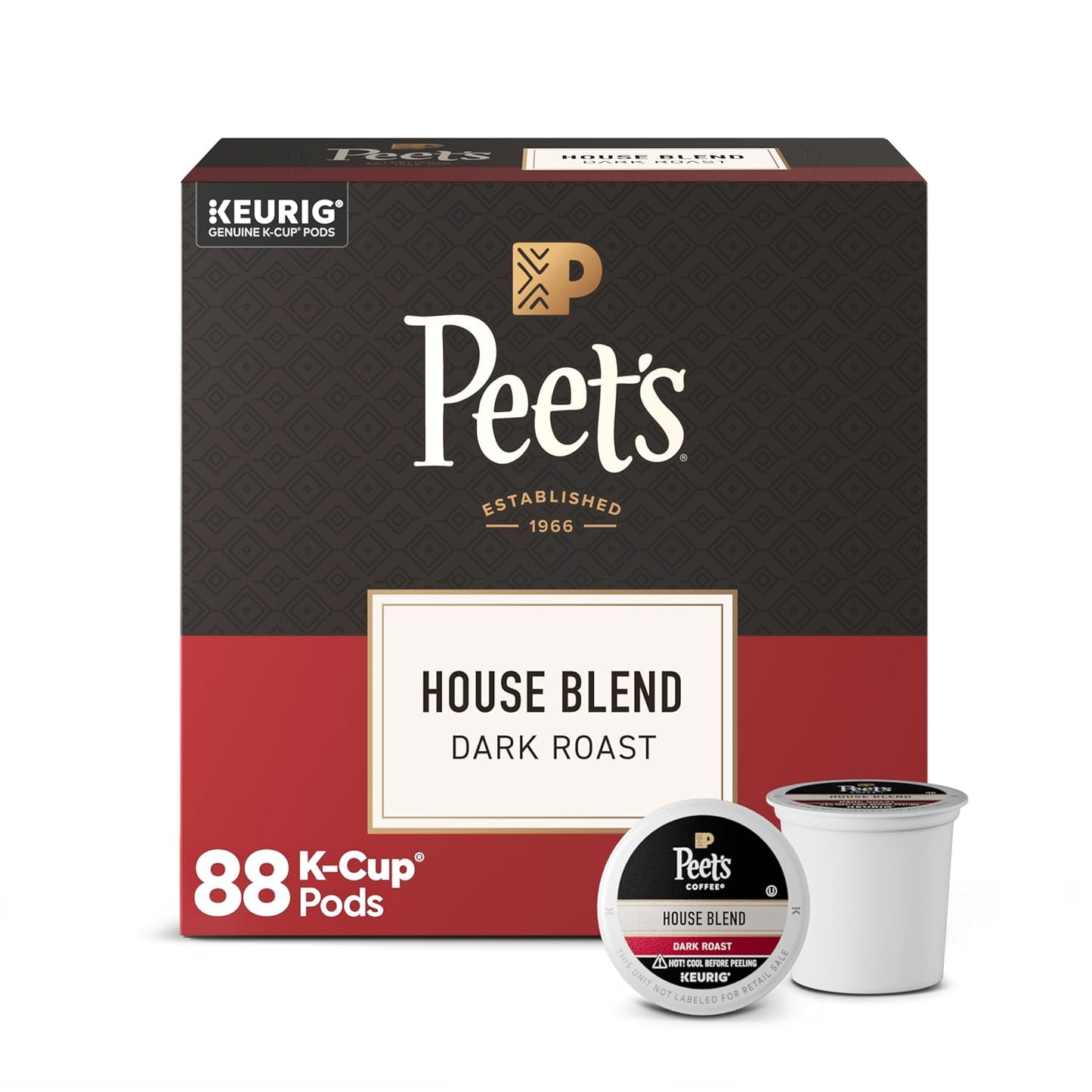 Peet's Coffee Dark Roast K-Cup Pods - Major Dickason's Blend | 75 Count 100% Arabica Coffee