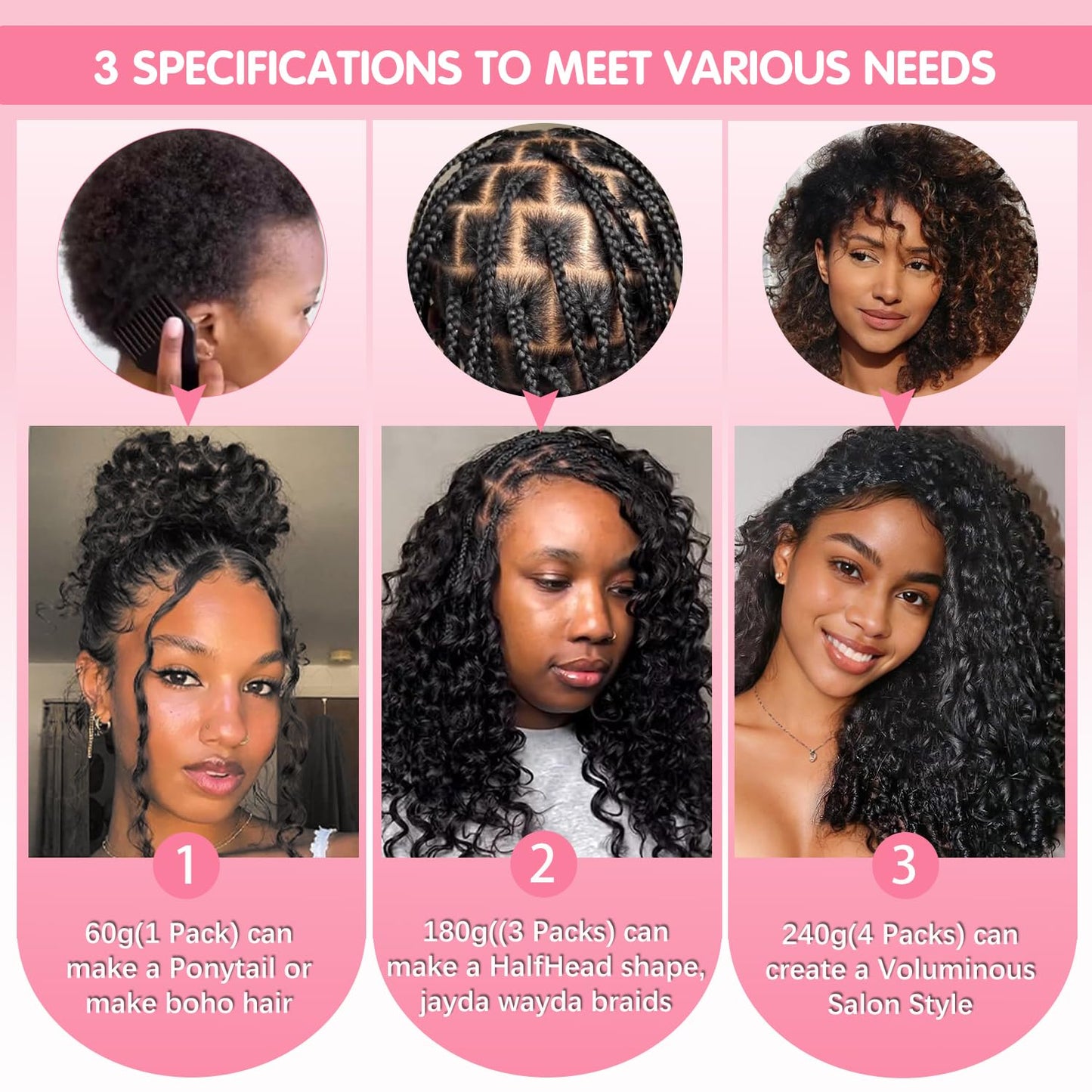 Crochet Hair For Black Women Burmese Curly Crochet Human Hair Extensions 50g Knotless Pre-Separated Feather Crochet Human Hair Spiral Curly Invisible Crochet Hair Natural Black (14inch)