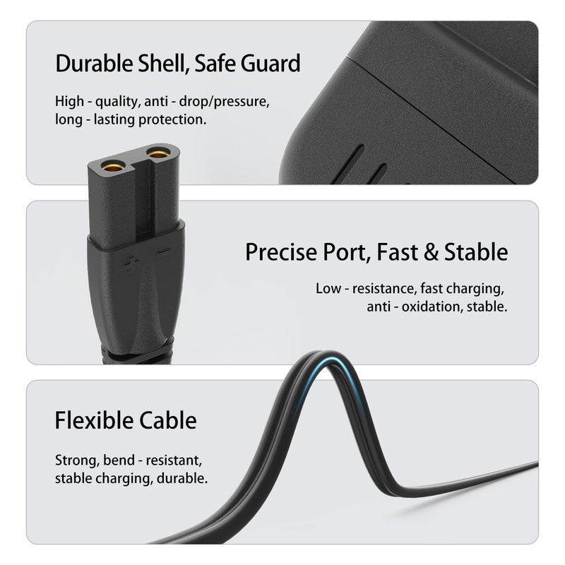 Charger for oneisall Low Noise Dog Clippers, Replacement Charger Cord Compatible with SUPRENT Hair Clippers, Pet Hair Clipper Shaver Charging Cable